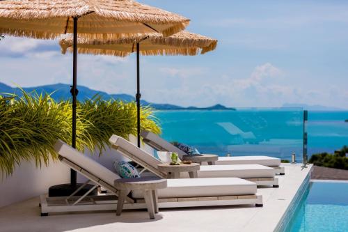 BEACHSIDE VILLA - CLOUD 9 - at BAYSIDE LUXURY VILLAS Samrong Bay Beach, 3 BED 4 BATH, SALT WATER POO